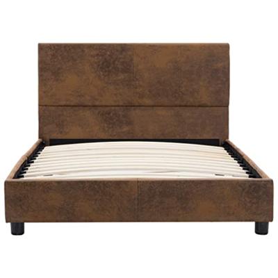 VidaXL Bedframe kunstsuède bruin 90x200 cm