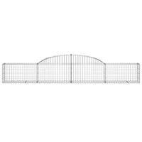 VidaXL Schanskorf gewelfd 300x30x40/60 cm gegalvaniseerd ijzer - thumbnail