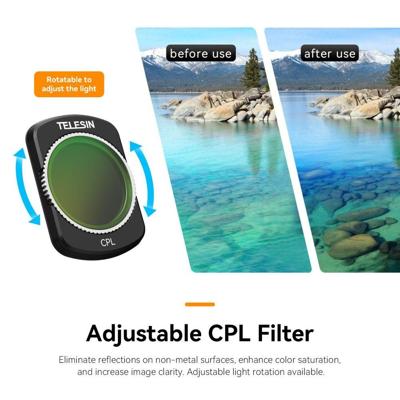 Telesin CPL filter voor DJI Osmo Pocket 3 - polarisatiefilter voor professionele opnames