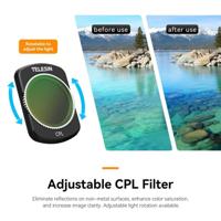 Telesin CPL filter voor DJI Osmo Pocket 3 - polarisatiefilter voor professionele opnames - thumbnail