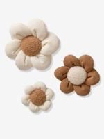 Set van 3 fluwelen bloemen beige - thumbnail