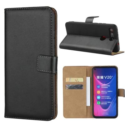 Horizontale Flip lederen case voor Huawei Honor V20 met magnetische gesp & houder & kaartsleuven & portemonnee (zwart)