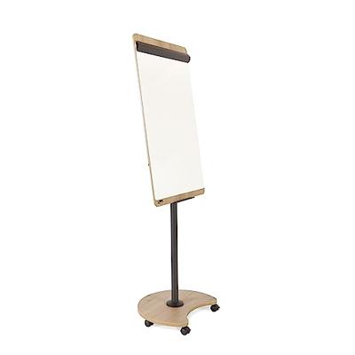 Rocada Flipchart NAT0616 (b x h) 670 mm x 2000 mm Hout, Eiken, Wit (RAL 9003) Afwisbaar, Beschrijfbaar, Magneetband, Incl. opbergbakje, Incl. papierhouder - thumbnail