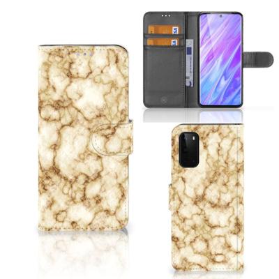 Samsung Galaxy S20 | Bookcase | Marmer Goud Samsung Galaxy S20 | Bookcase | Marmer Goud