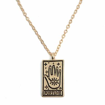 Amulet Goudkleurig Tarot 'Fortuin'