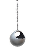 Baq Gradient Hanging basket matt grey, 21x21cm - thumbnail