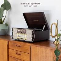 Crosley Rhapsody Mahogany platenspeler entertainmentset - thumbnail