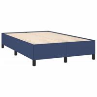 Boxspring met matras stof blauw 140x190 cm - thumbnail