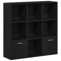 Boekenkast 98x29x97,5 cm bewerkt hout zwart eikenkleur - thumbnail