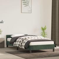 Bedframe zonder matras 90x200 cm fluweel donkergroen - thumbnail