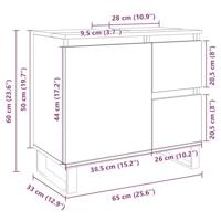 Badkamerkast 65x33x60 cm bewerkt hout sonoma eikenkleurig - thumbnail
