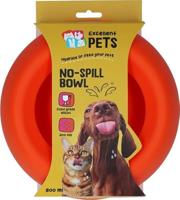 Excellent Pets No-Spill Bowl 800ml Oranje M - thumbnail