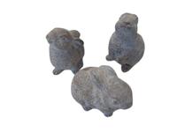 Beeld Konijn grijs h9cm beton - thumbnail