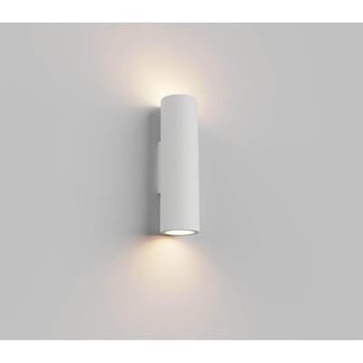 Artdelight Wandlamp Brest glad H 25 cm gips wit
