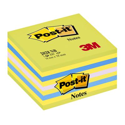 Post-it Notes kubus, 450 vel, ft 76 x 76 mm, blauw-groen tinten