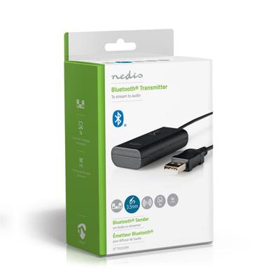 Nedis BTTR050BK Draadloze Audiozender Bluetooth® Maximaal 1 Hoofdtelefoon Zwart - thumbnail