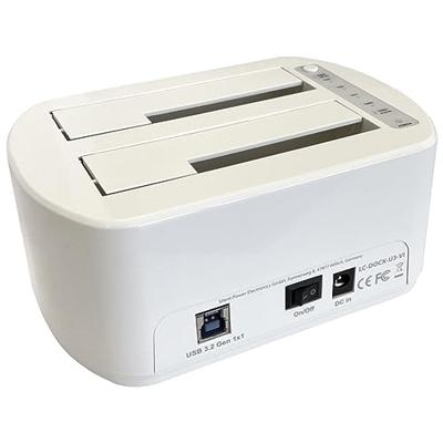 LC-Power LC-DOCK-U3-VI basisstation voor opslagstations USB 3.2 Gen 1 (3.1 Gen 1) Type micro-B Wit
