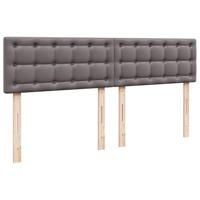 Boxspring met matras kunstleer grijs 180x200 cm - thumbnail