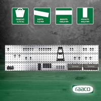 raaco 109659 Gereedschapshaak gatenpaneel x 3 + 44 clips (b x h x d) 1560 x 440 x 11 mm 1 stuk(s) - thumbnail