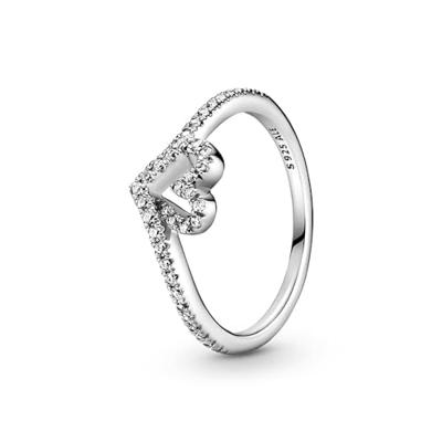 Pandora Wish 199302C01 Ring Sparkling Wishbone Heart Maat 48