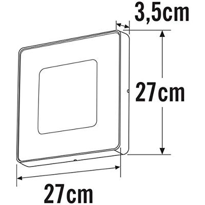 Wandlamp Konstsmide Carrara 7986-250 230V square 27cm remote control, vandalismebestendig glas,1x 25W