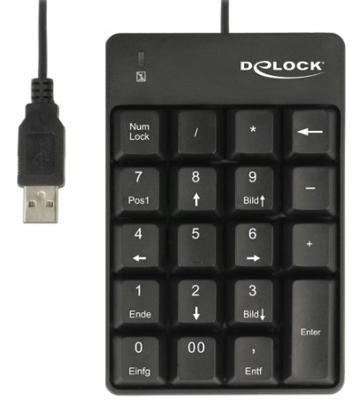 DeLOCK 12481 numeriek toetsenbord Universeel USB Zwart