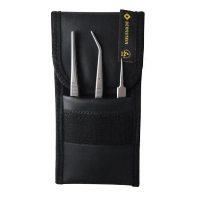 Bernstein Tools for Electronics 5-030 Pincetset 3-delig Super-spits, Stomp, Spits, gebogen, fijn 160 mm