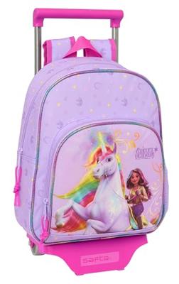 Schoolrugzak met Wielen Unicorn Academy Lila 28 x 34 x 10 cm