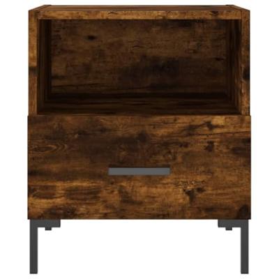Nachtkastjes 2 st 40x35x47,5 cm bewerkt hout gerookt eikenkleur