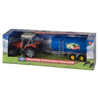 Dutch Farm Tractor met Trailer 1:32 - thumbnail