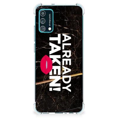 Samsung Galaxy M02s | A02s Telefoonhoesje met tekst Already Taken Black Samsung Galaxy M02s | A02s Telefoonhoesje met tekst Already Taken Black