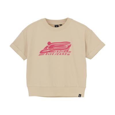 Indian Blue Jeans Zomer T-shirt S/S meisjes - zand - cropped