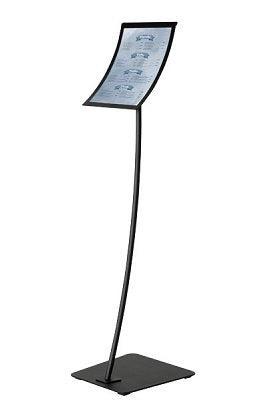 Info-standaard A4 zwart gebogen