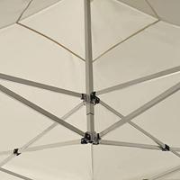 Partytent inklapbaar met wanden 3x3 m aluminium crme - thumbnail