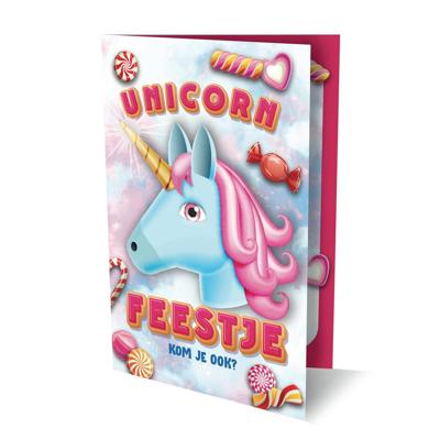 Uitnodigingen Eenhoorn Emoji, 6st.