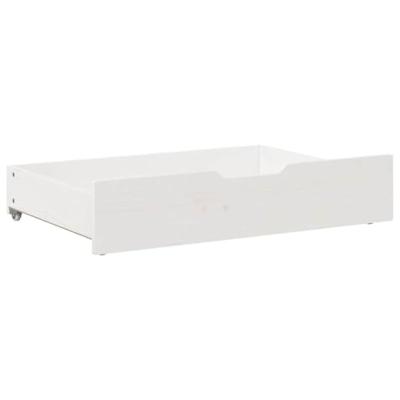 Bedlades 2 st 85x55x17 cm massief grenenhout wit