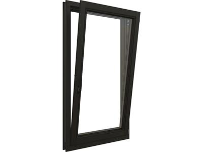 Trendhout Draai/kiepraam - 77,4x137,4 cm - rechtsdraaiend - zwart - incl. raambeslag- - - Trendhout