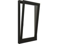 Trendhout Draai/kiepraam - 77,4x137,4 cm - rechtsdraaiend - zwart - incl. raambeslag- - - Trendhout - thumbnail