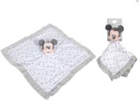 Nicotoy knuffeldoekje Disney Mickey Mouse 40 cm pluche wit - thumbnail