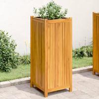 VidaXL Plantenbak met voering 42x42x100 cm massief acaciahout - thumbnail