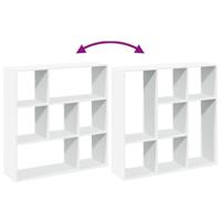 Kamerscherm / boekenkast 102x29x103,5 cm bewerkt hout wit - thumbnail