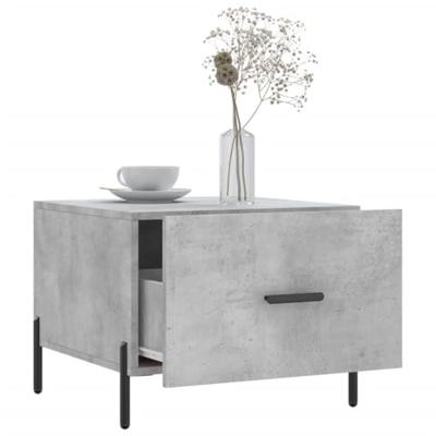 Salontafel 50x50x40 cm bewerkt hout betongrijs