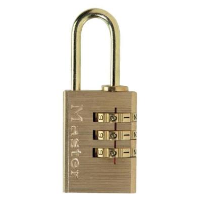 Masterlock 20mm - aluminium body with brass finish - 21mm brass plated steel shac - 620EURD