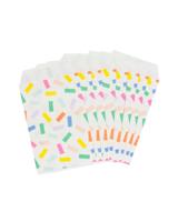 HEMA Uitdeelzakjes papier gekleurde streepjes 8 stuks (multicolor) - thumbnail