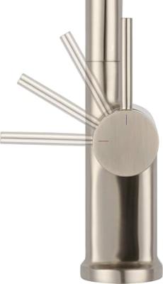 Ben Navan industriële wastafelkraan geborsteld nikkel