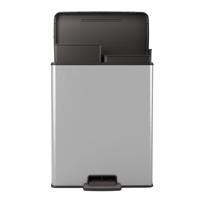 Curver deco bin duo 26l+26l zilver - thumbnail