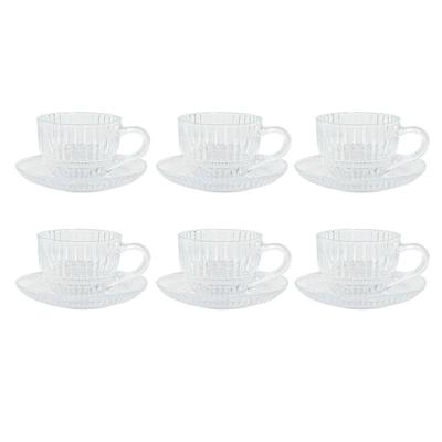 Set van koffiekopjes Home ESPRIT Transparant 240 ml