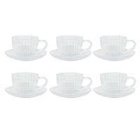 Set van koffiekopjes Home ESPRIT Transparant 240 ml - thumbnail