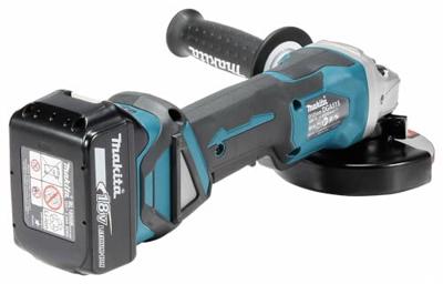 Makita DGA515RTJ DGA515RTJ Haakse accuslijper 125 mm Incl. 2 accus, Incl. lader 18 V 5 Ah