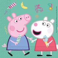 Globos Servetten peppa pig, 16st. - thumbnail